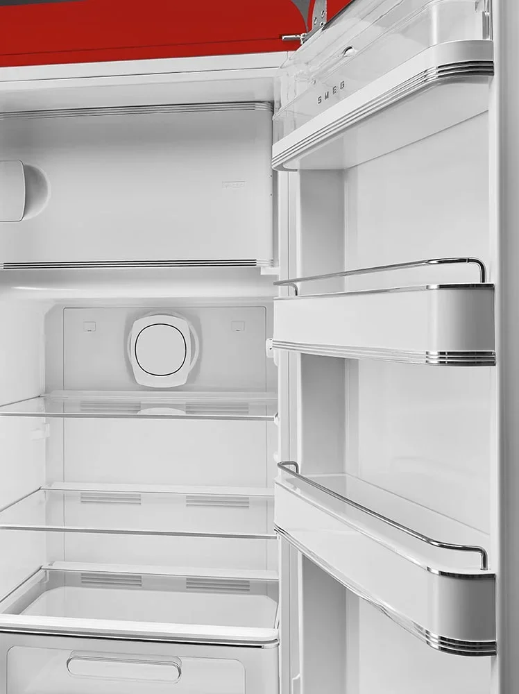 SMEG FAB28RRD6 Отдельностоящий однодверный холодильник, стиль 50-х годов, 60 см, красный, петли спра