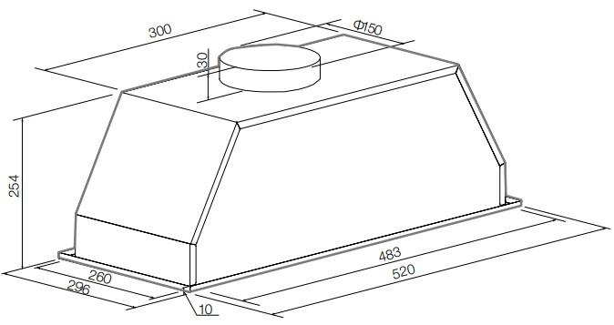 Встраиваемая вытяжка Comfort  Graude LB 52.0 S